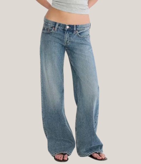 Aero Super Low-Rise Baggy Wide Leg Jeans