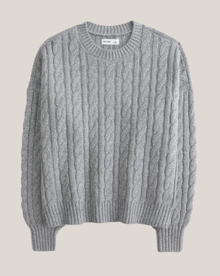 gray hollister sweater